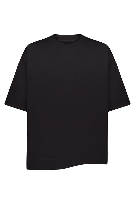 Non Iron Asymmetrical T-shirt [black]
