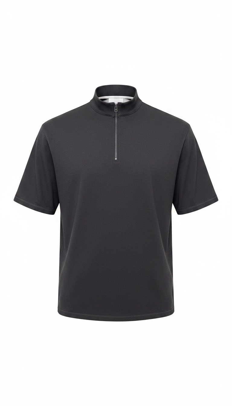 Non Iron  Zip T-shirt