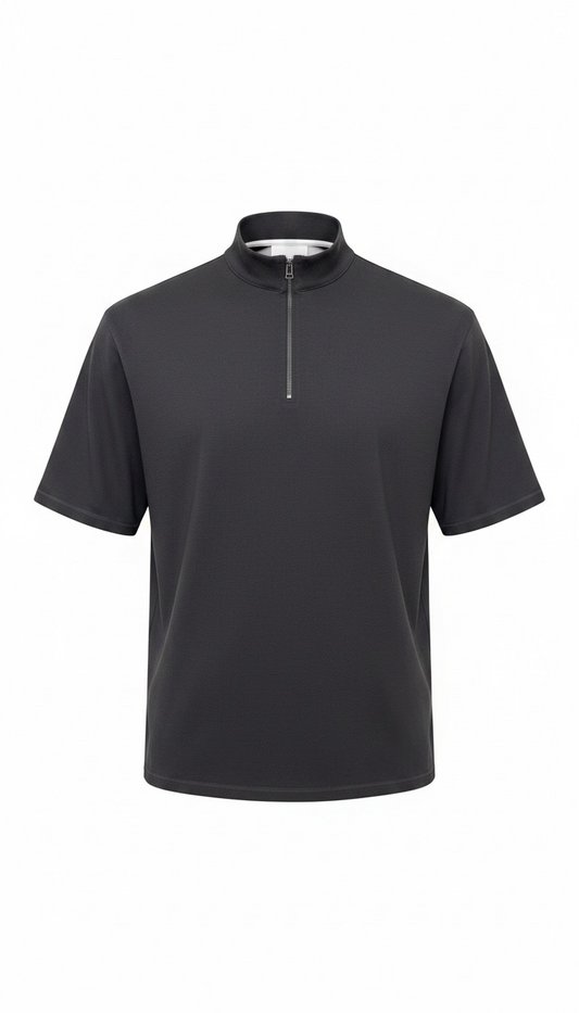 Non Iron  Zip T-shirt